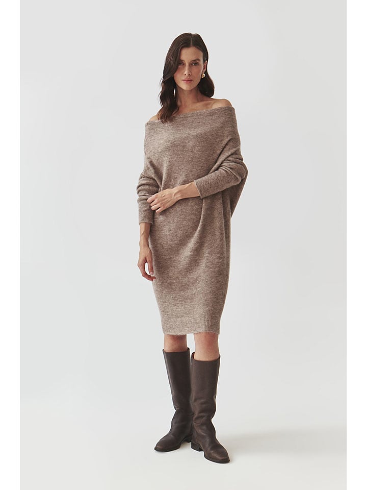 TATUUM Sukienka dzianinowa w kolorze brązowym rozmiar: XS