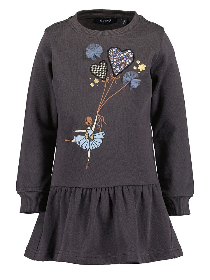 Blue Seven Sukienka w kolorze antracytowym rozmiar: 128