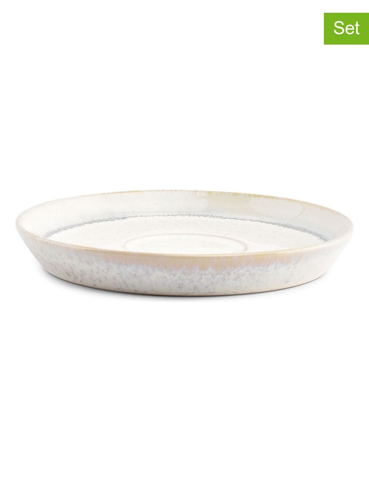 Salt and Pepper Spodki (4 szt.) "Stripes" w kolorze biało-niebieskim - Ø 14,5 cm rozmiar: onesize