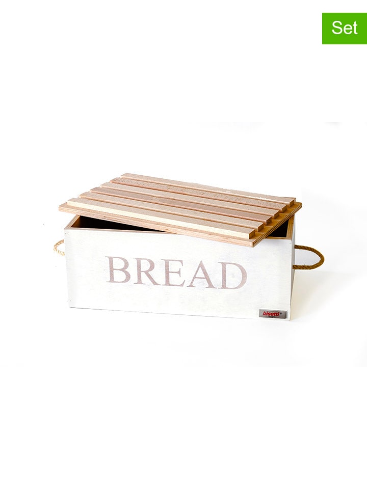 Bisetti Chlebak "Stonewhite" w kolorze białym - 35 x 20 cm rozmiar: onesize