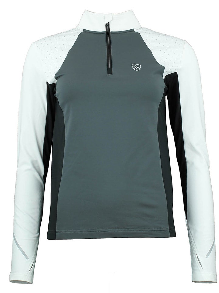 Peak Mountain Koszulka funkcyjna "Aflint" w kolorze biało-szarym rozmiar: S