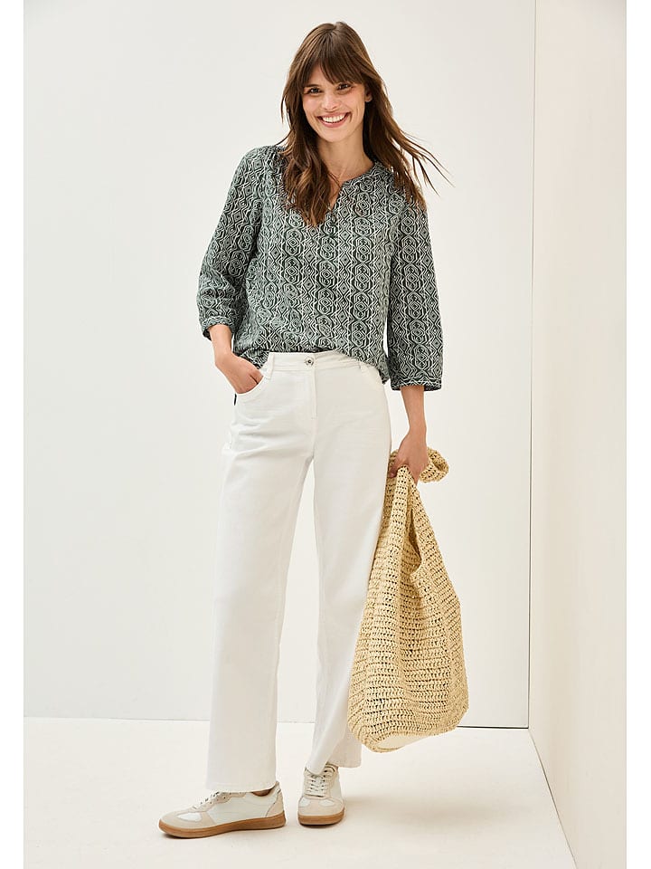 Cecil Bluzka w kolorze zielono-białym rozmiar: XS