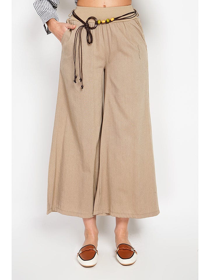 Le Jardin du Lin Spodnie w kolorze beżowym rozmiar: 38