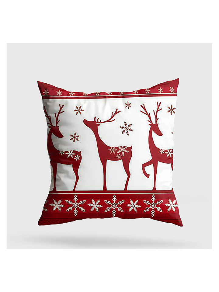 Colorful Cotton Poduszka w kolorze czerwono-białym rozmiar: 43x43 cm