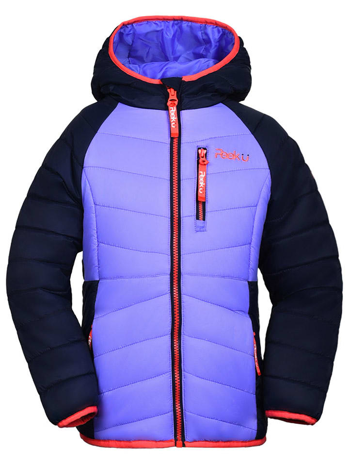 Peek U Całoroczna kurtka pikowana "Cordelia" w kolorze granatowo-fioletowym rozmiar: 140