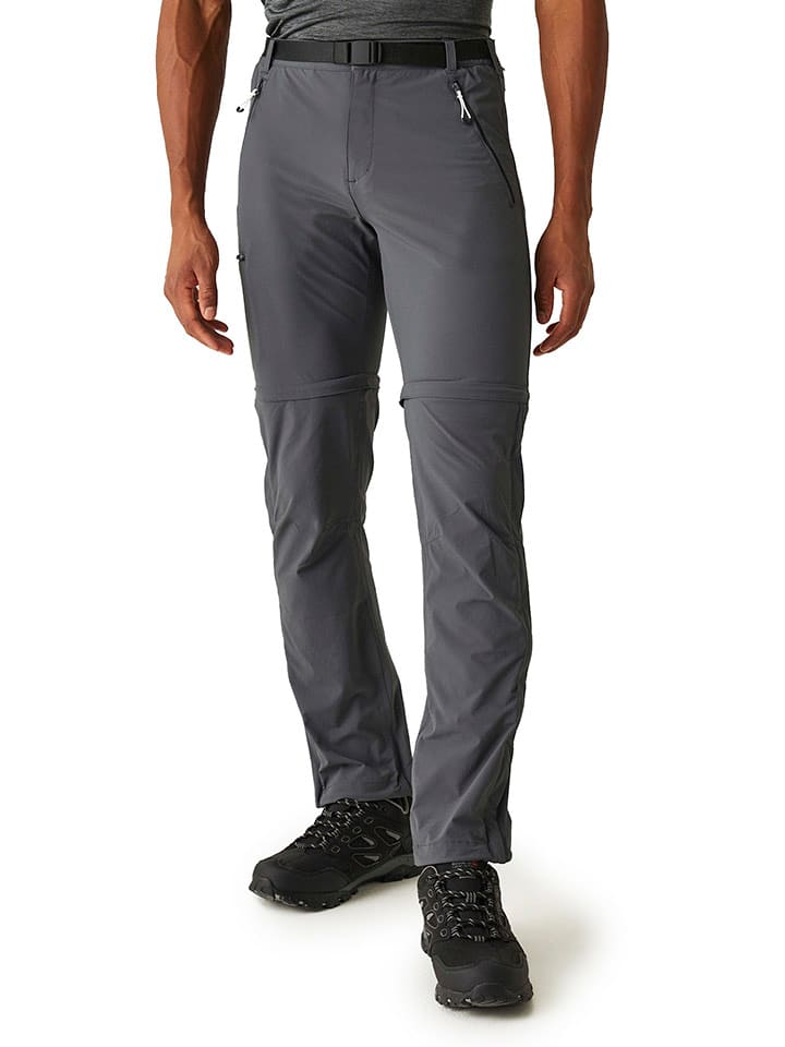 Regatta Spodnie funkcyjne Zipp-Off "Xert III" w kolorze antracytowym rozmiar: 28