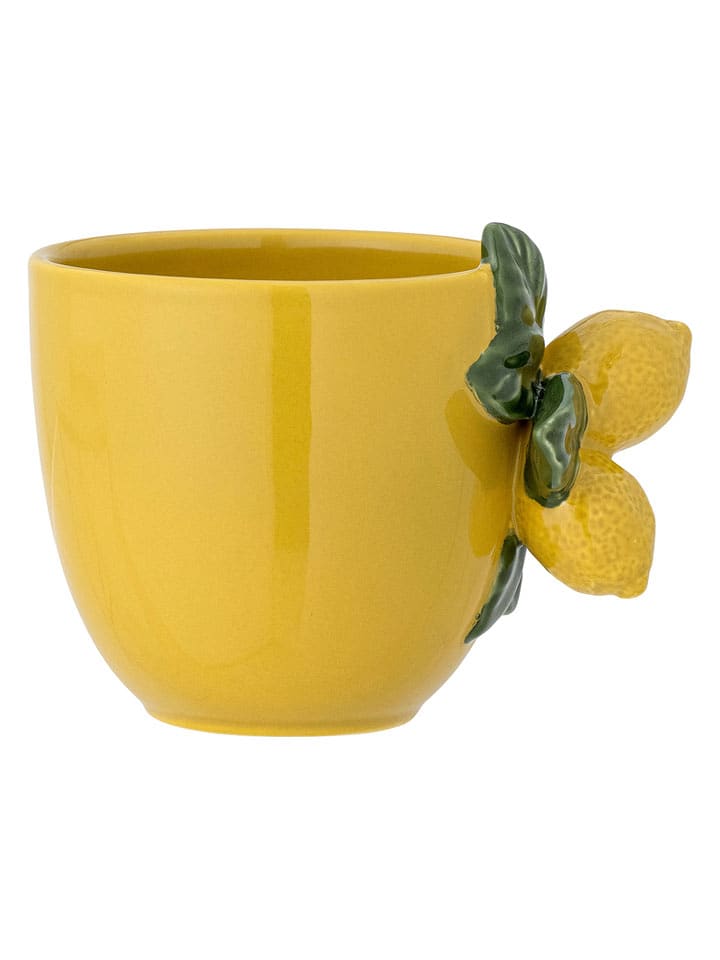Bloomingville Kubek jumbo "Limone" w kolorze żółtym - 400 ml rozmiar: onesize