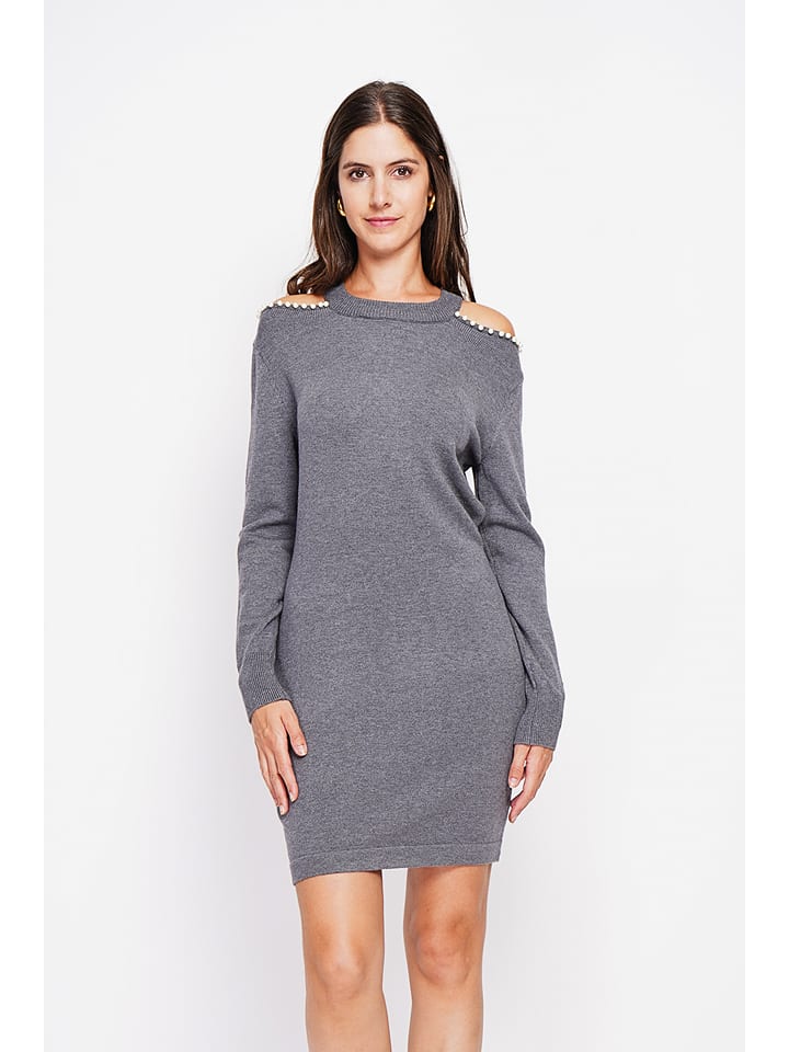 William de Faye Sukienka dzianinowa w kolorze szarym rozmiar: 38