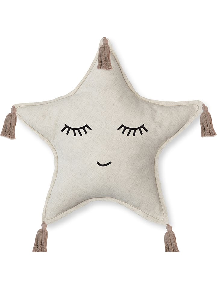 The Wild Hug Poduszka "Happy Star" w kolorze beżowym - Ø 45 cm rozmiar: onesize