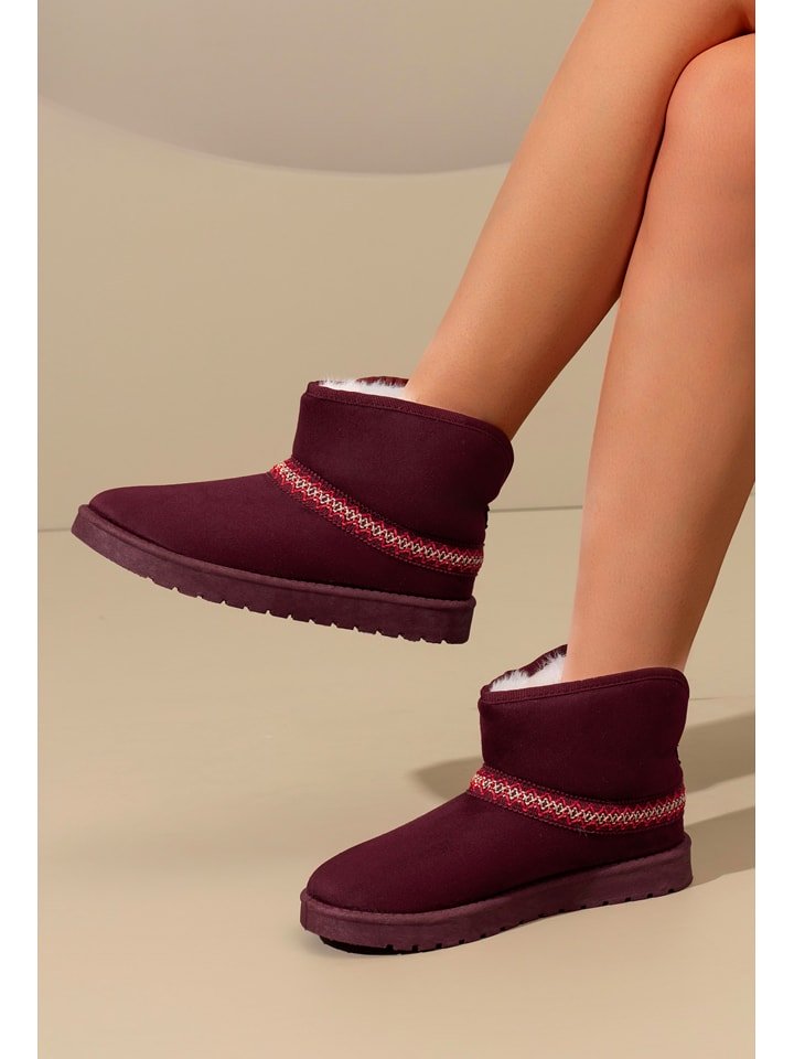 C'M Botki zimowe w kolorze czerwonym rozmiar: 38