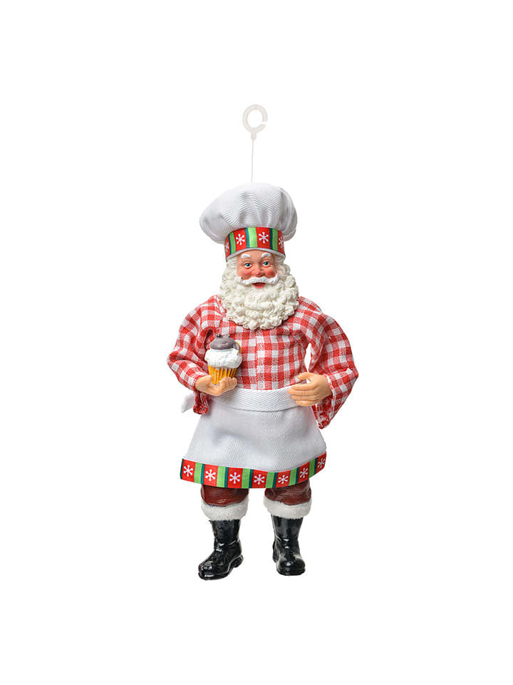 Clayre & Eef Zawieszka dekoracyjna ze wzorem - wys. 17 cm rozmiar: onesize