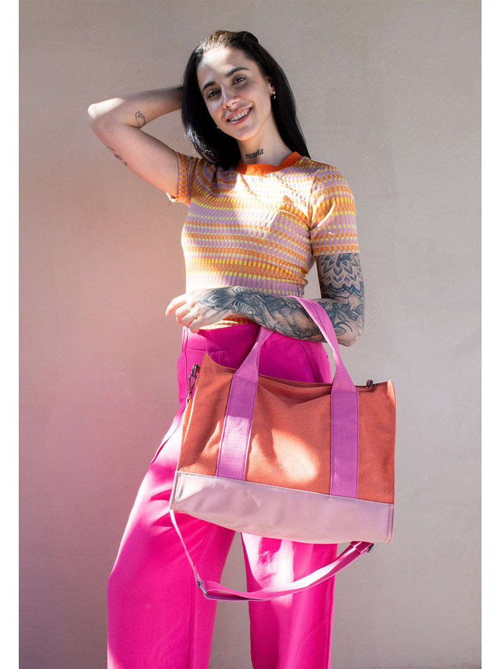 Fritzi aus Preußen Shopper bag w kolorze jasnoróżowo-czerwonym - 40 x 29,5 x 14 cm rozmiar: onesize