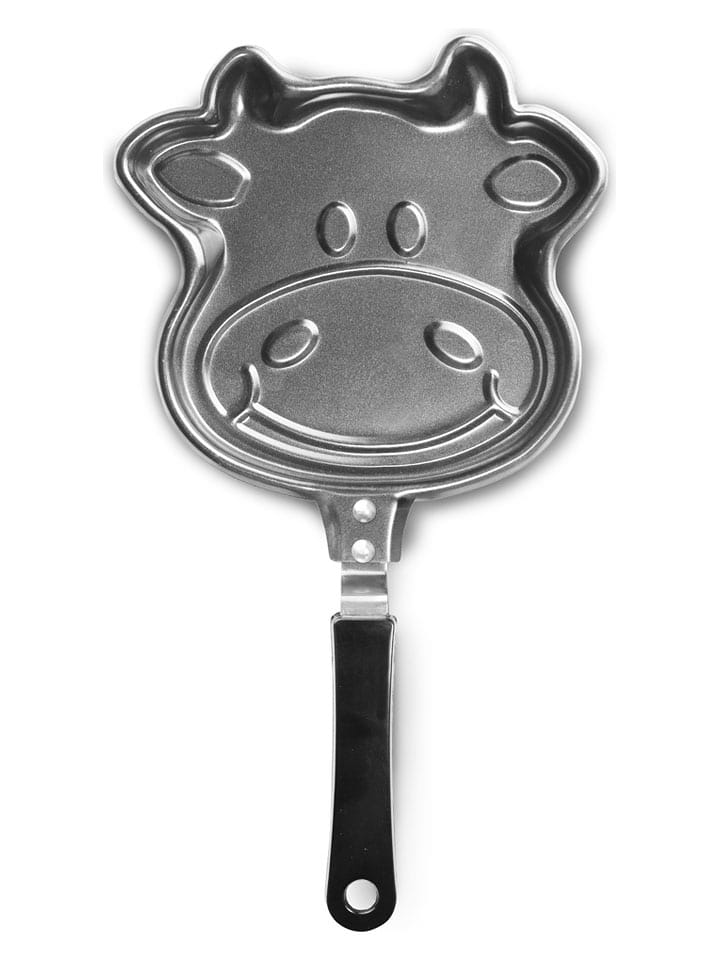 Ibili Patelnie (2 szt.) "Cowshape" w kolorze srebrno-czarnym - 15 x 16,5 cm rozmiar: onesize