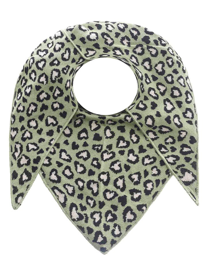 Zwillingsherz Chusta trójkątna w kolorze zielono-czarnym - 200 x 100 cm rozmiar: onesize