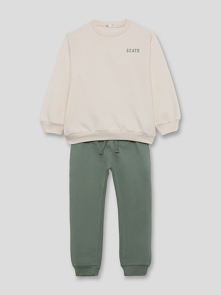 Street MONKEY 2-częściowy zestaw w kolorze kremowo-zielonym rozmiar: 104