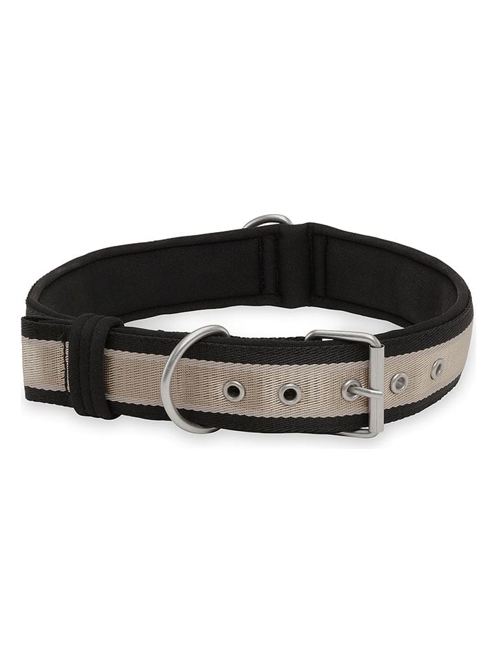 VOV & VUF Obroża w kolorze czarno-kremowym dla psa rozmiar: 73 cm