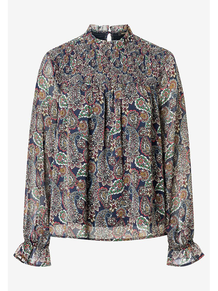 More & More Bluzka w kolorze granatowo-beżowym rozmiar: 36