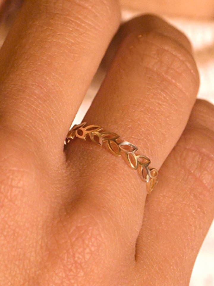 OR ÉCLAT Złoty pierścionek "Feuille détachée" rozmiar: 56