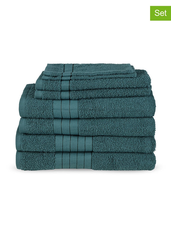 Good Morning 8-częściowy zestaw ręczników w kolorze zielonym rozmiar: onesize