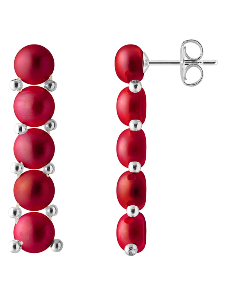 Pearline Srebrne kolczyki-wkrętki z perłami rozmiar: onesize