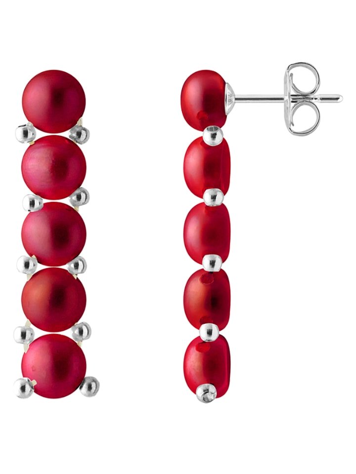 Pearline Srebrne kolczyki-wkrętki z perłami rozmiar: onesize