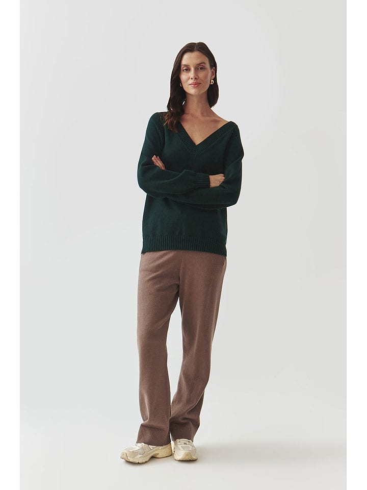 TATUUM Sweter w kolorze ciemnozielonym rozmiar: M