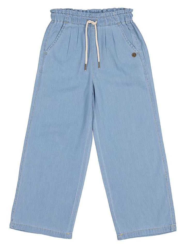 Like Flo Spodnie "Fleur Flo" w kolorze błękitnym rozmiar: 128