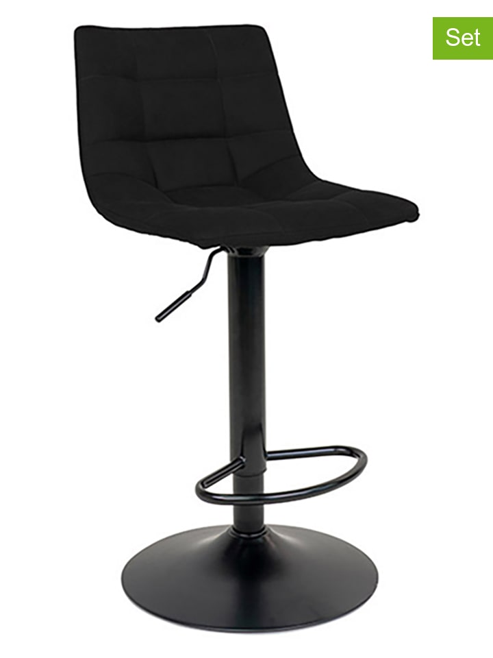 House Nordic Hockery barowe (2 szt.) w kolorze czarnym - 43 x 43 cm rozmiar: onesize