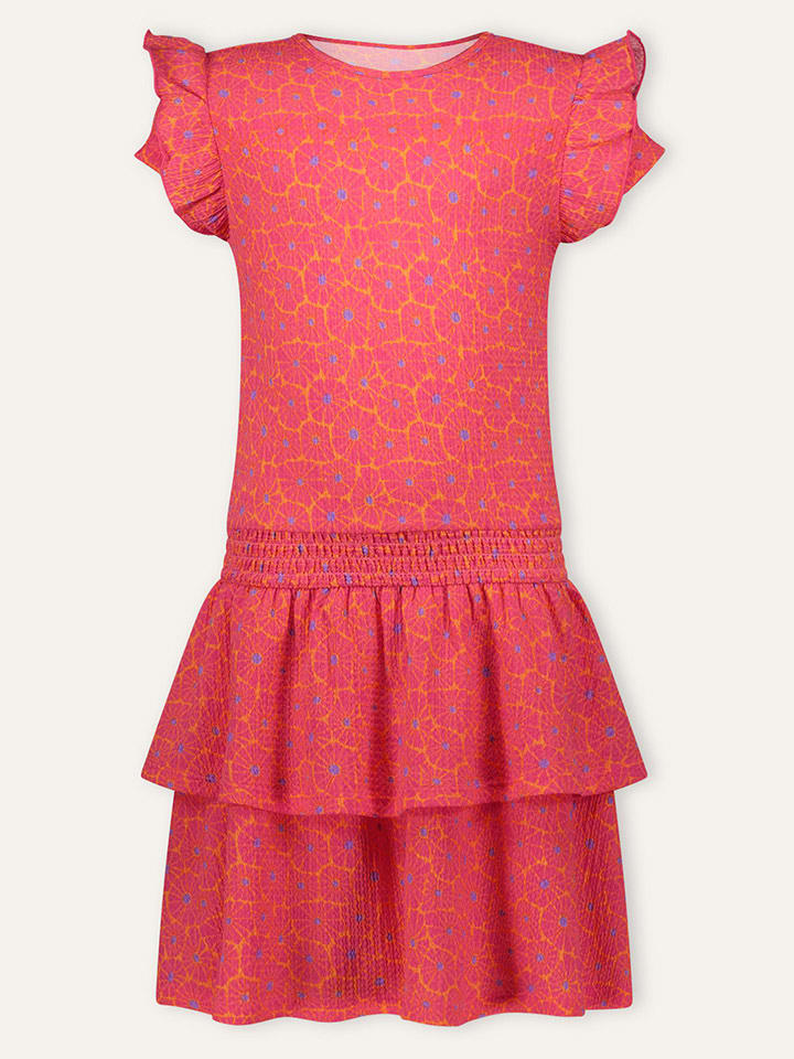 B.Nosy Sukienka "Delphi" w kolorze różowo-pomarańczowo-fioletowym rozmiar: 134/140