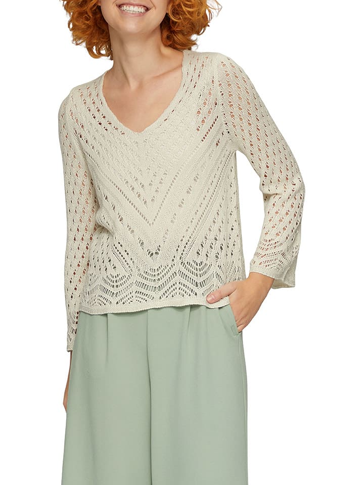 s.Oliver Sweter w kolorze białym rozmiar: M