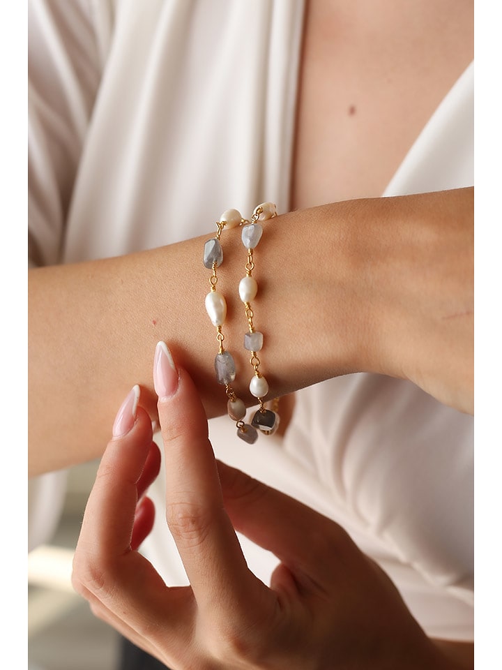 Pierres delicates Pozłacana bransoletka z labradorytami rozmiar: onesize