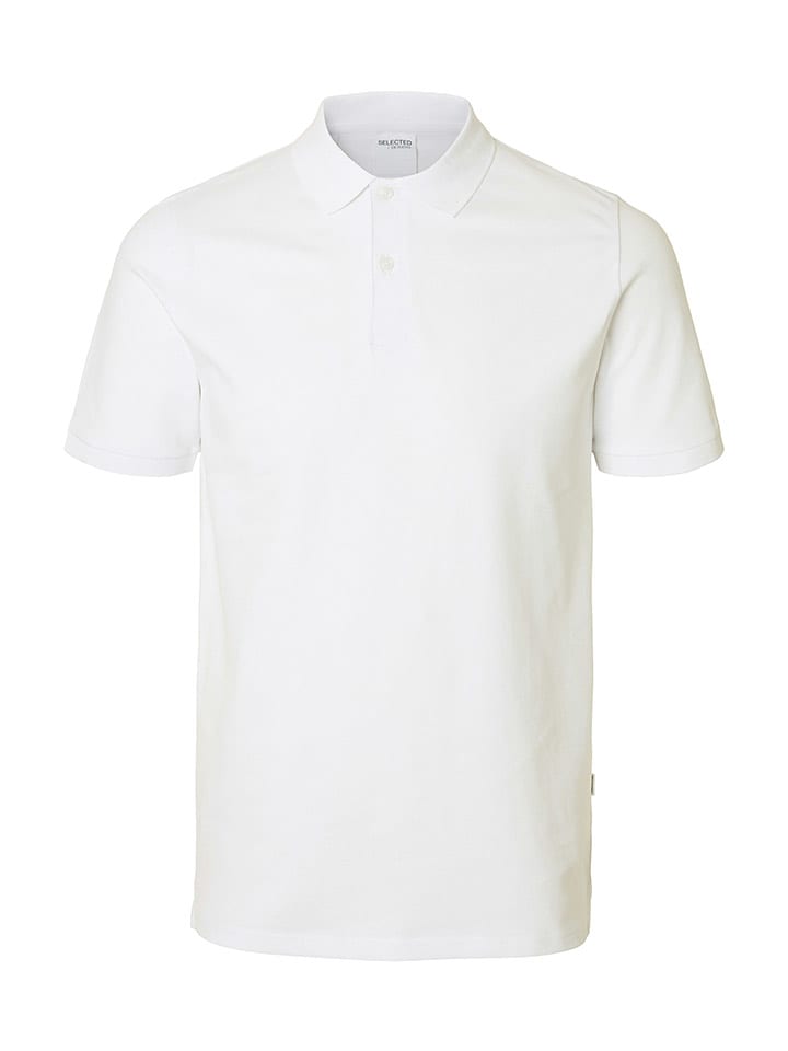 SELECTED HOMME Koszulka polo "Atlas" w kolorze białym rozmiar: L