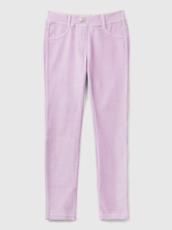 Benetton Spodnie sztruksowe w kolorze fioletowym rozmiar: 160