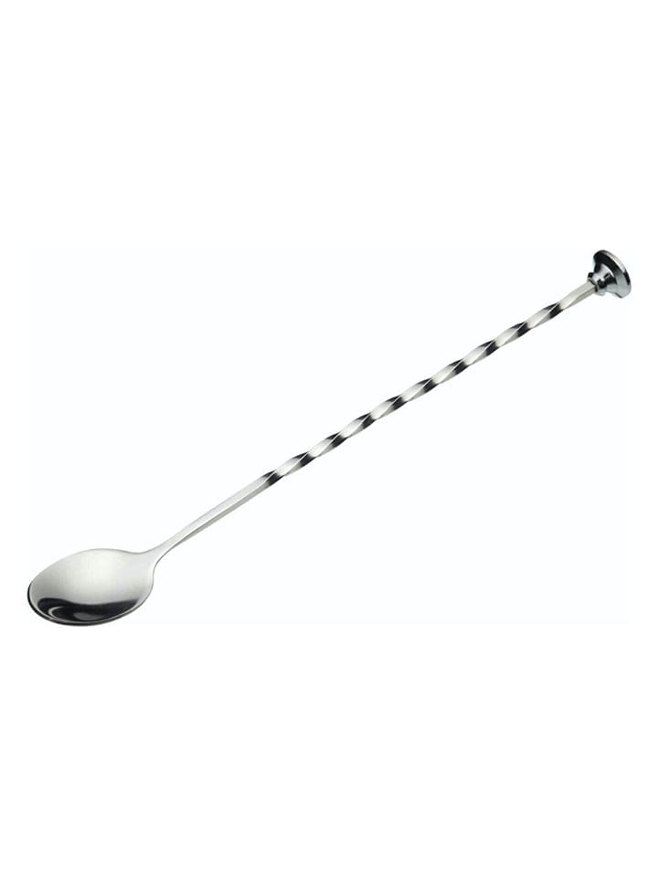 BarCraft Łyżeczka w kolorze srebrnym do koktajli - wys. 28 cm rozmiar: onesize