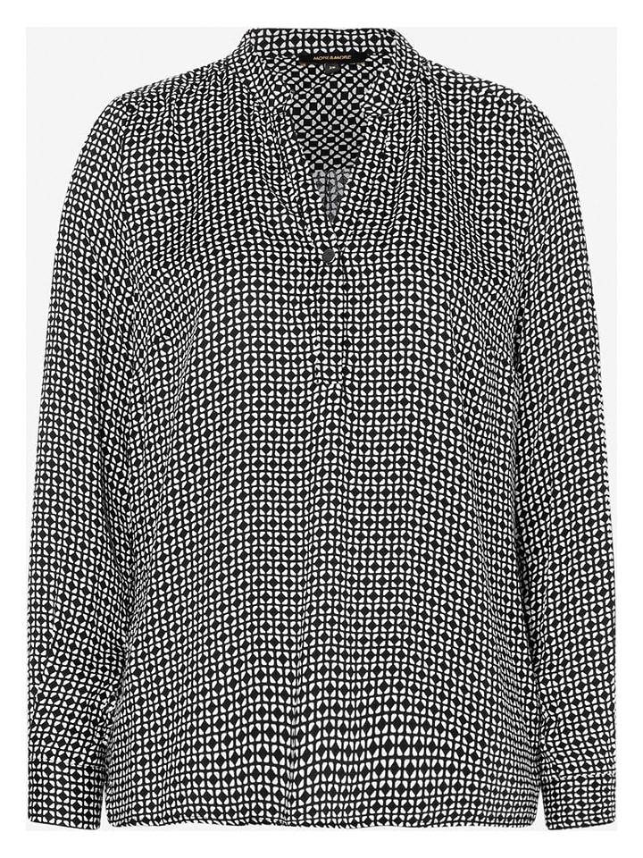 More & More Bluzka w kolorze czarno-kremowym rozmiar: 40