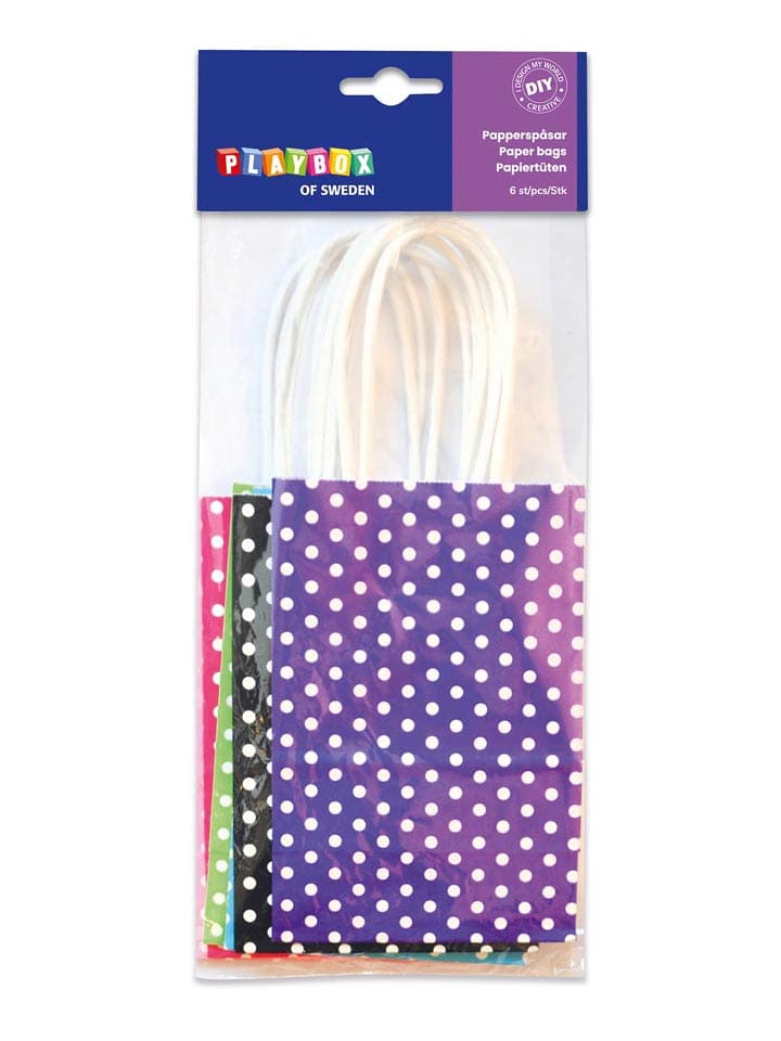 Playbox Torebki papierowe (6 szt.) ze wzorem rozmiar: onesize