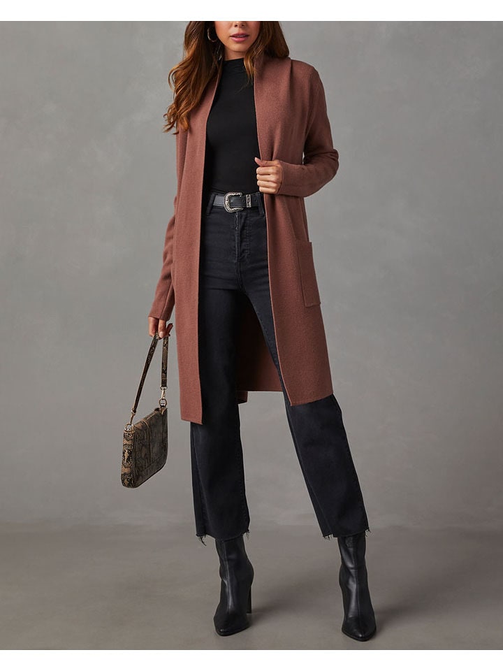 Milan Kiss Kardigan w kolorze jasnobrązowym rozmiar: S