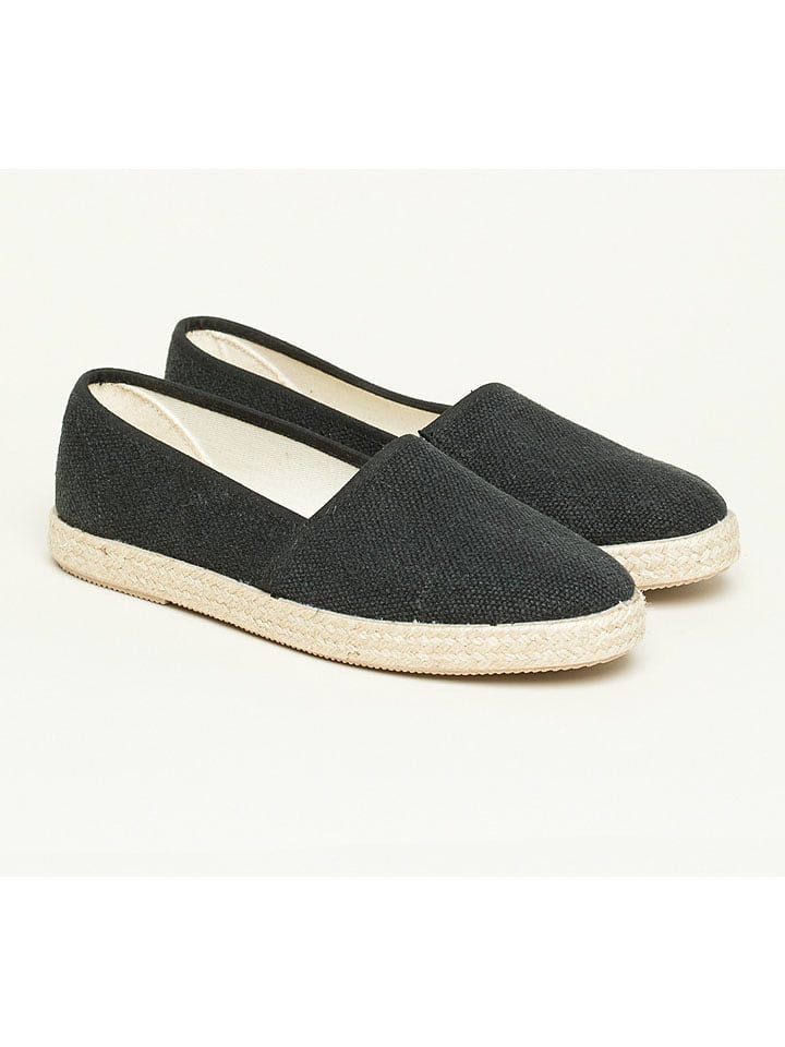 kitz-pichler Espadryle "Camping Linen uni V" w kolorze czarnym rozmiar: 39