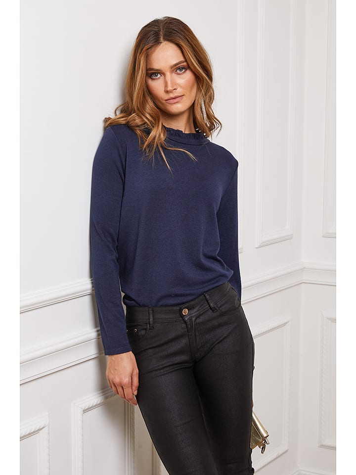 Joséfine Sweter "Funel" w kolorze granatowym rozmiar: XL