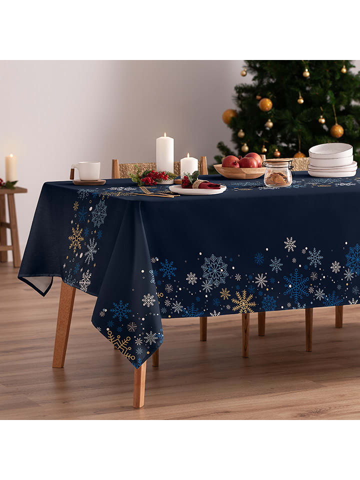 Mint Rugs Obrus "Christmas Natalie" w kolorze niebieskim rozmiar: 155x300 cm