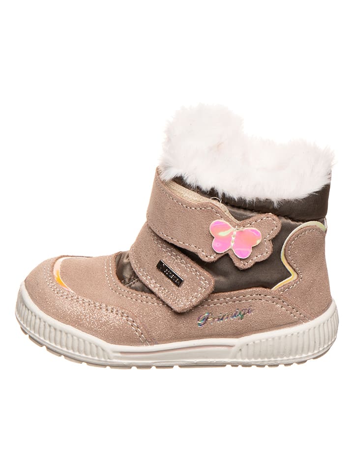 Primigi Skórzane botki w kolorze beżowym rozmiar: 22