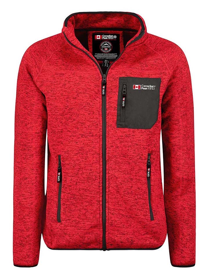 Canadian Peak Kurtka polarowa "Titleak" w kolorze czerwonym rozmiar: XXL