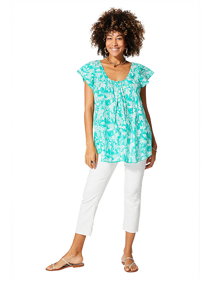 Aller Simplement Bluzka w kolorze turkusowym rozmiar: 38/40