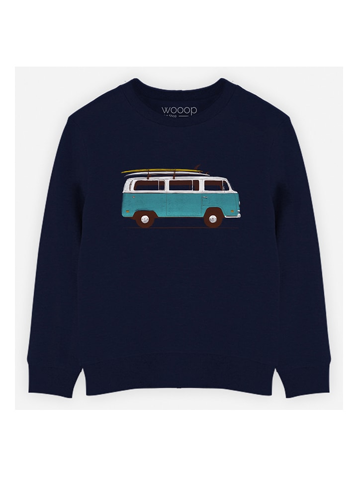 WOOOP Bluza "Blue van" w kolorze granatowym rozmiar: 140