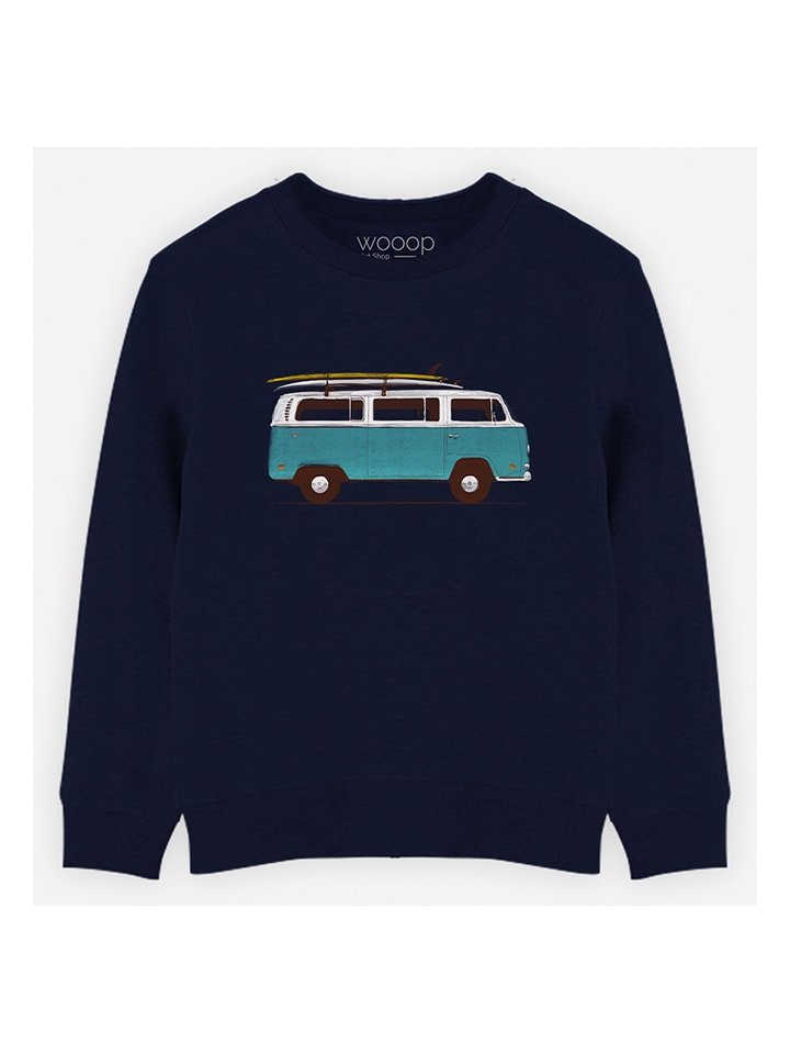 WOOOP Bluza "Blue van" w kolorze granatowym rozmiar: 140