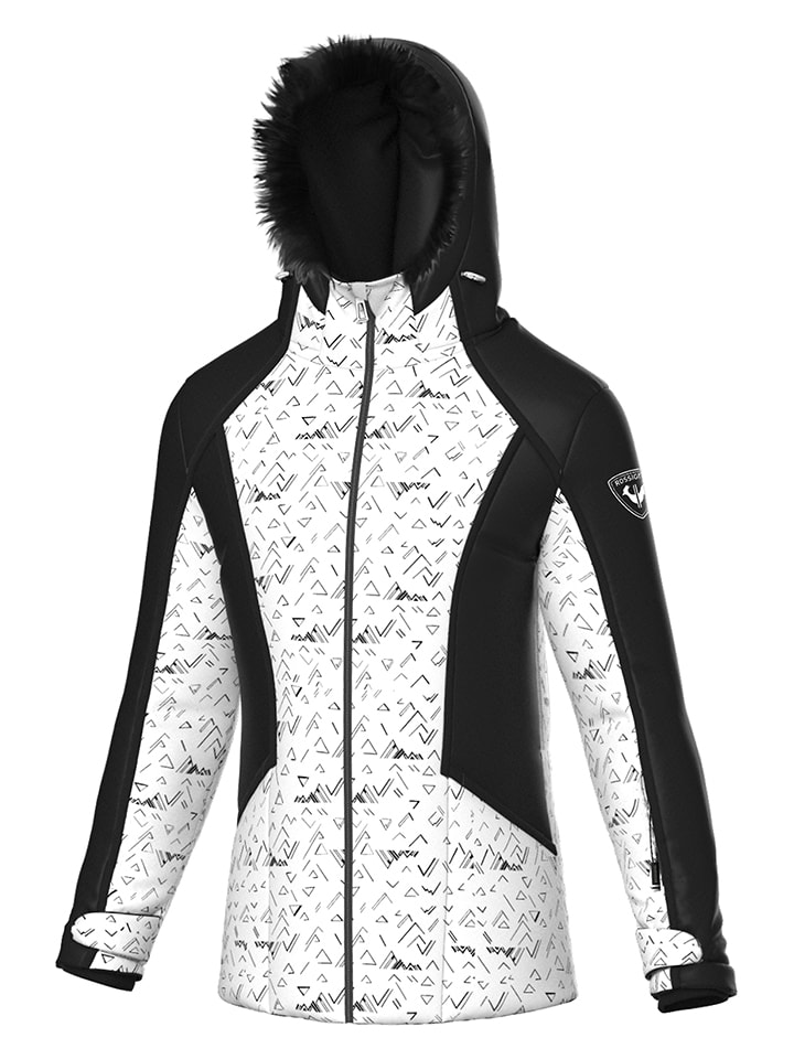 ROSSIGNOL Kurtka narciarska "Saluver" w kolorze biało-czarnym rozmiar: S