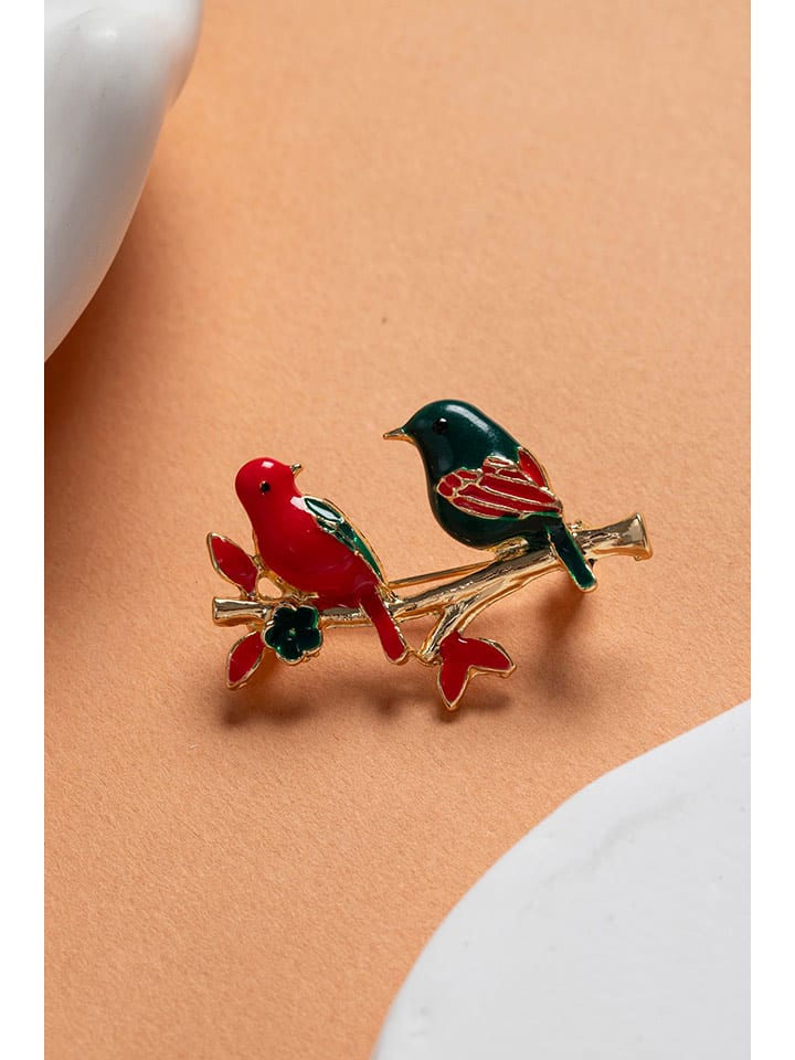 Lodie Silver Broszka w kolorze złoto-czarno-czerwonym rozmiar: onesize