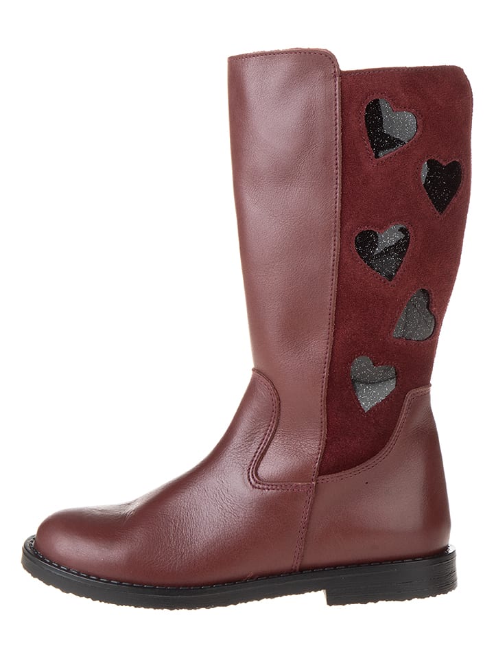 lamino Skórzane kozaki w kolorze czerwonym rozmiar: 31