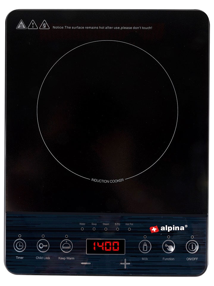 Alpina Płyta indukcyjna w kolorze czarnym - 27 x 37 x 6 cm rozmiar: onesize