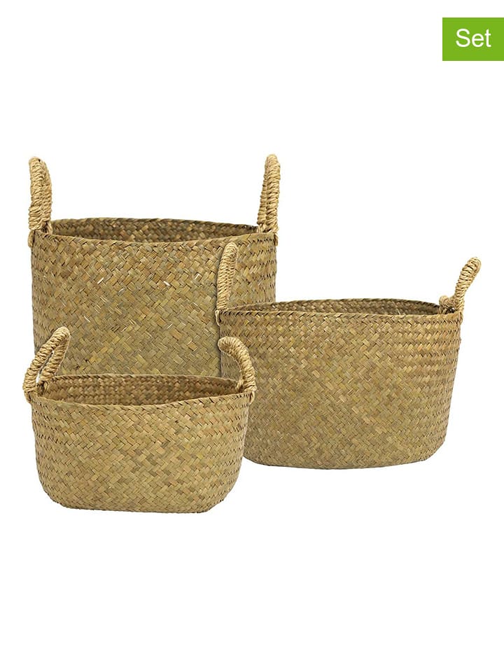 Ethnical Life Kosze (3 szt.) w kolorze jasnobrązowym rozmiar: onesize